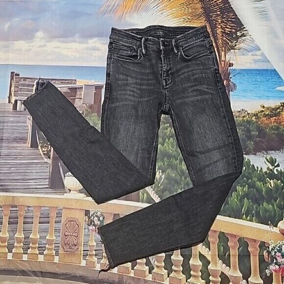All Saints Grace Raw Hem Skinny Jeans Size 26 - Picture 3 of 6